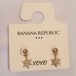 Banana Republic north star earrings in gift box